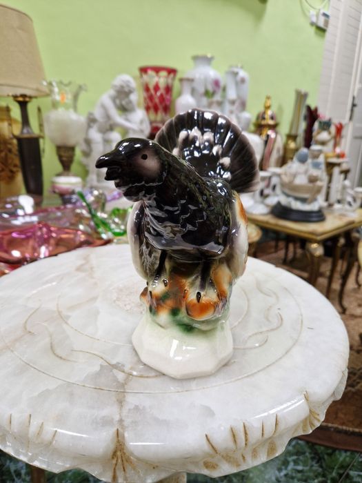 Уникална рядка антикварна колекционерска австрийска порцеланова фигура