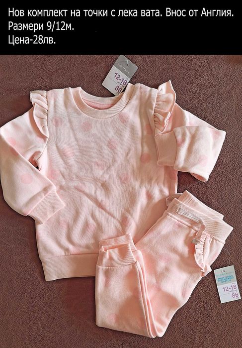 нови дрехи в размер 9/12 м, цени В ЧЕРНАТА ЛЕНТА НАД СНИМКАТА