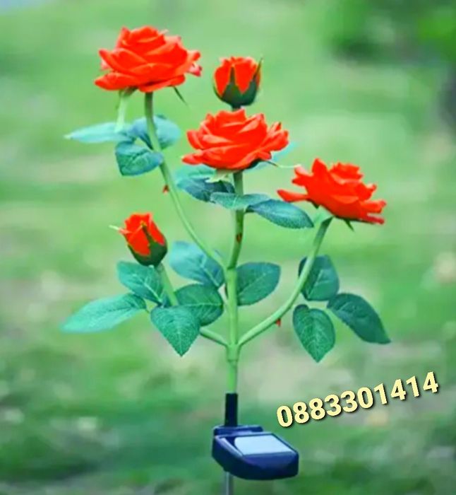 Соларна лампа Роза Водоустойчива