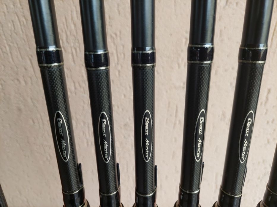 2 lansete shimano beast master S.D.R cu biofibre de 3.66m 3,25lb