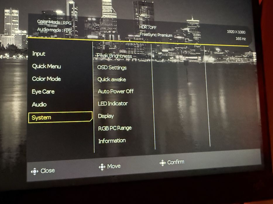 Monitor BenQ MOBIUZ EXN240N, 24’’, suporta 3840x2160, 165 hz, 1 ms