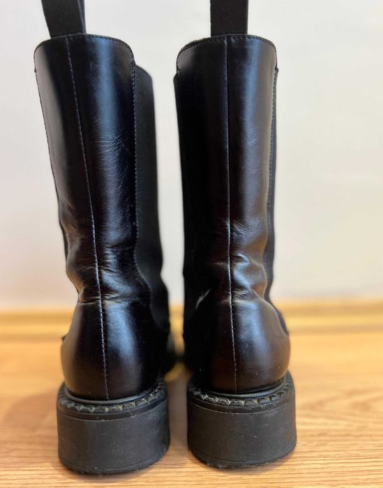 FRAU кожени дамски боти, естествена кожа, 39 размер, Италия