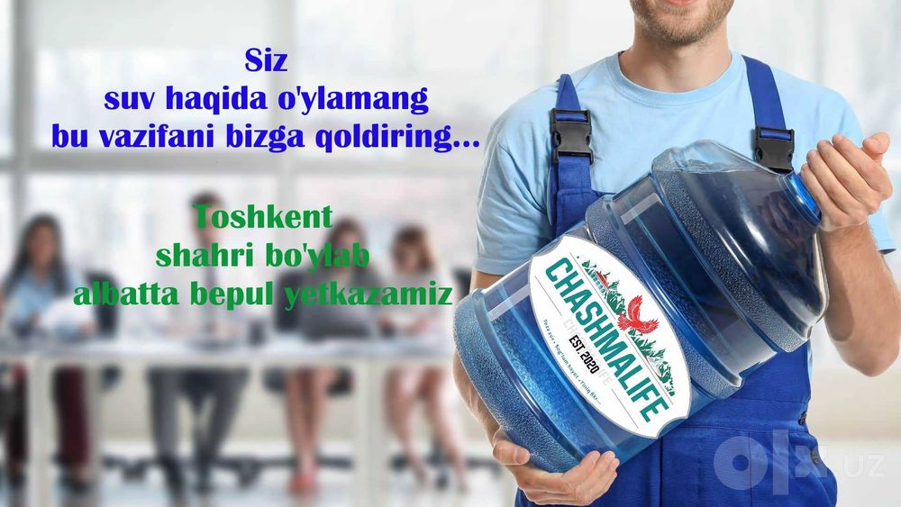 Chashmalife kuler suvlarini Toshkent bo'ylab bepul yetkazamiz