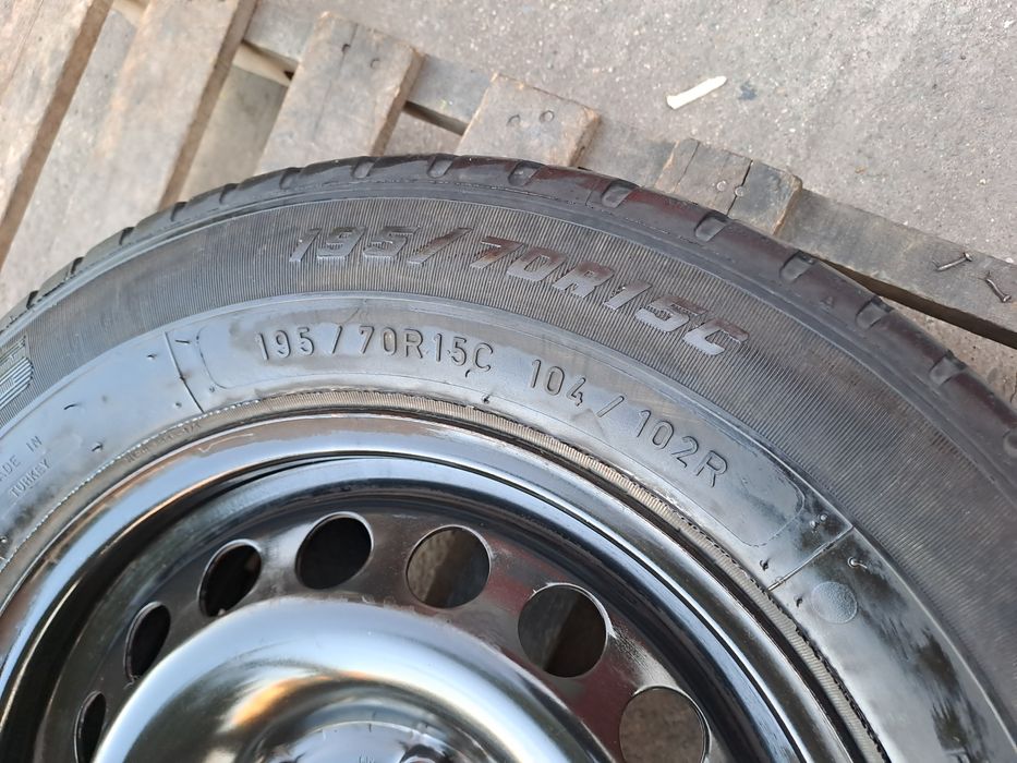 1бр. РЕЗЕРВНА 15" 5Х112 с Бусова 195 70 15C Бус VW T4