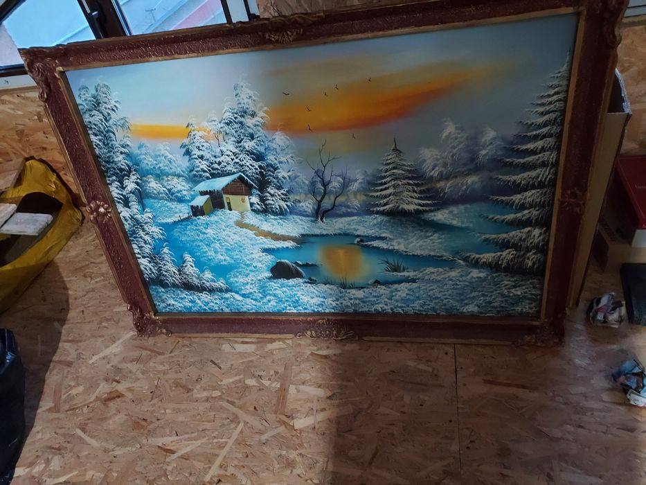 Vînd tablou pictat manual pe pânză.