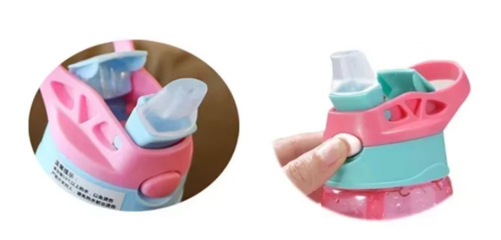 Детска бутилка за вода със сламка 480 мл.