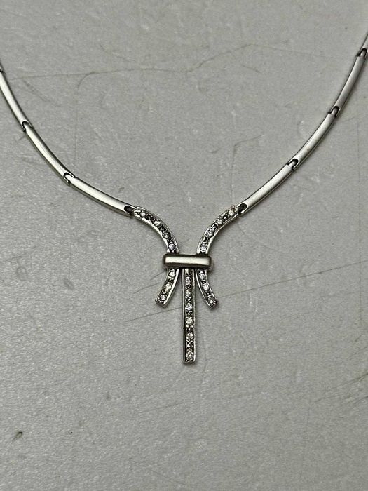 COLIER AUR alb 14K + Cristale Zirconia - 13.8g. - Grecia - 450lei/gr.!