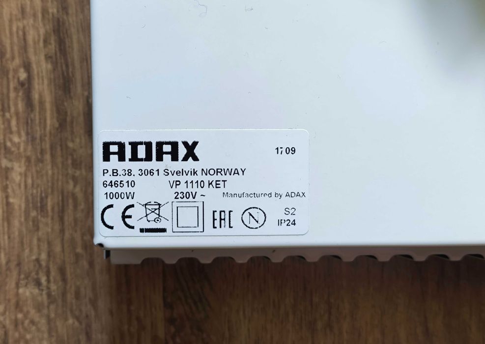 Radiator electric ADAX VP 1110 KET (1000W)