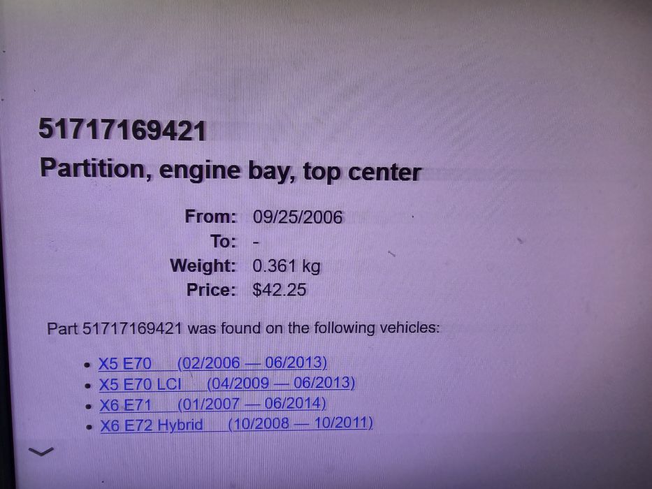 3вукоизолация на двигателното пространство  E70,E71.