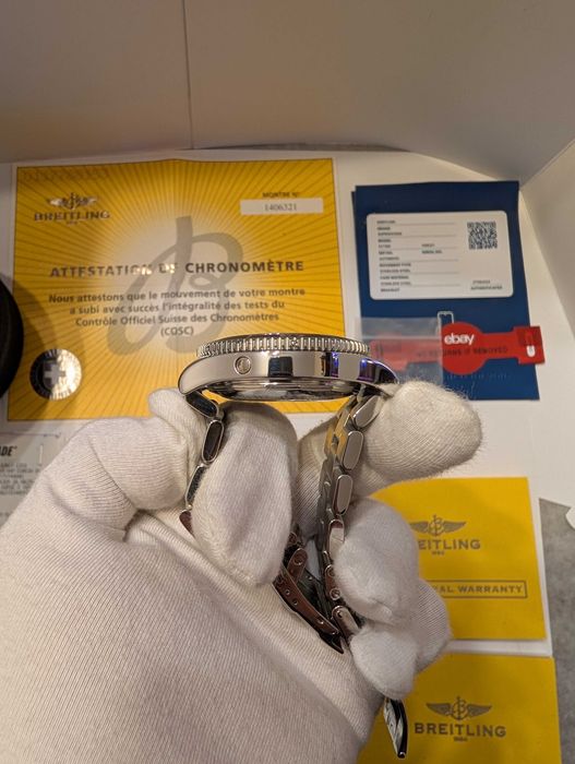 Промо! Breitling SuperOcean 42mm A17364 Black diver часовник