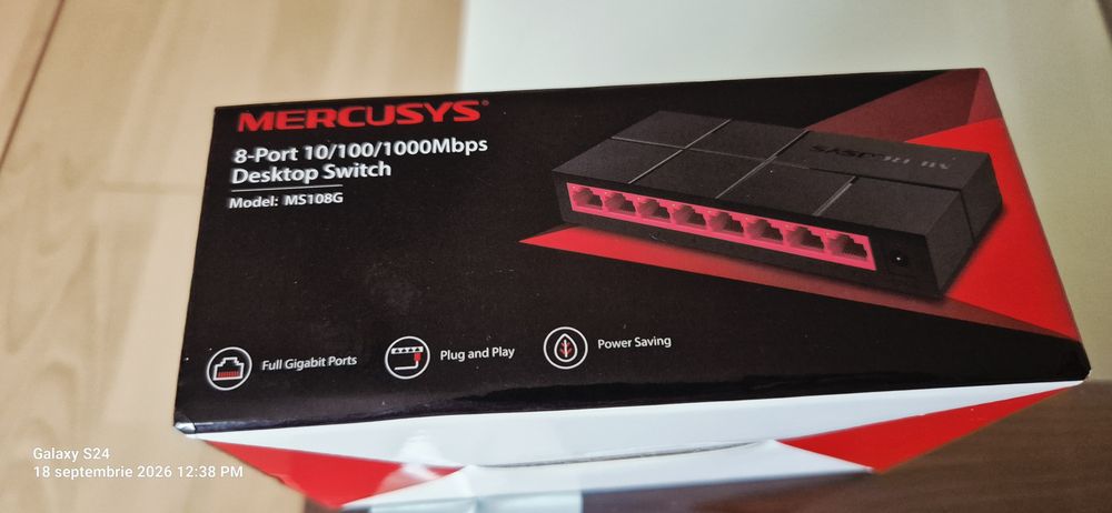 Switch Desktop Gigabit cu 8 porturi Mercusys MS108G