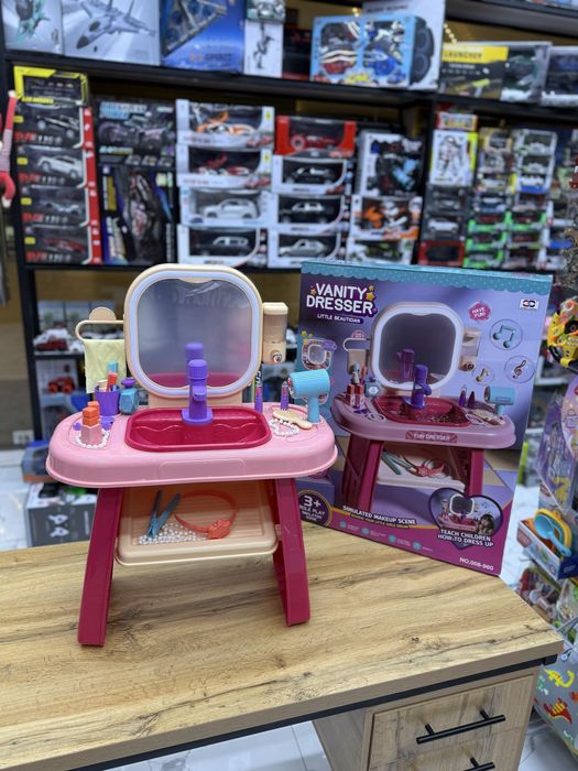 Детский туалетный столик с аксессуарами, новый набор 2-4 лет