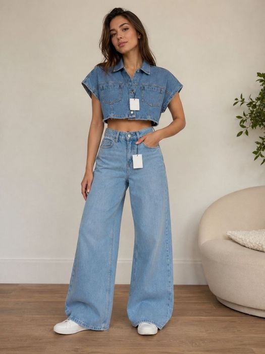 ZARA джинсовый костюм двоеча