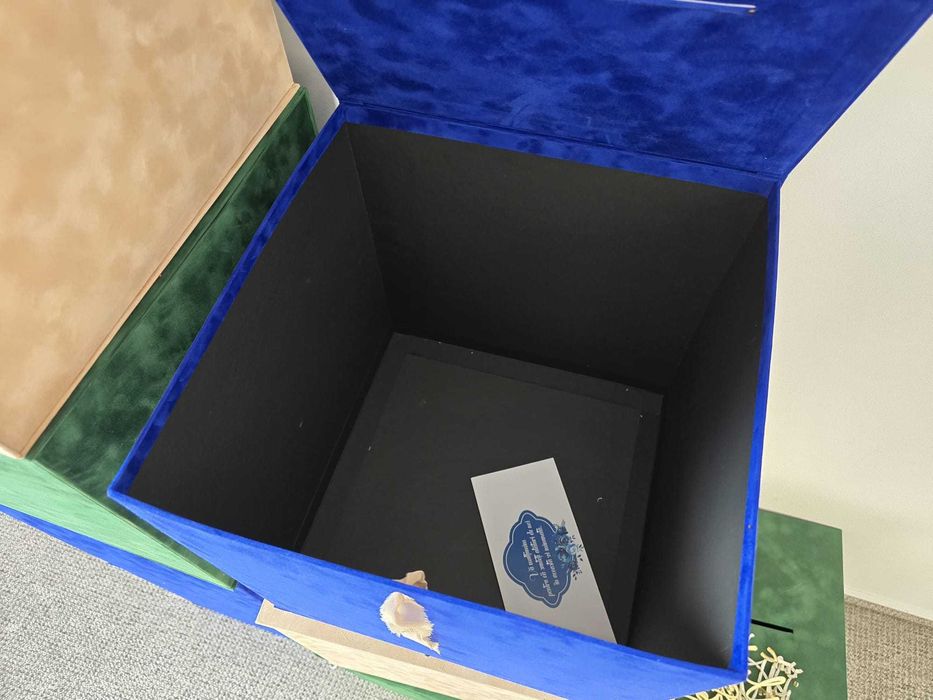 Lot 8 buc * Cutii de dar pentru nunta sau botez, cutii din catifea 35