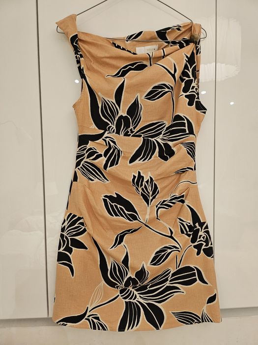 ZARA Linen Dress рокля лен M