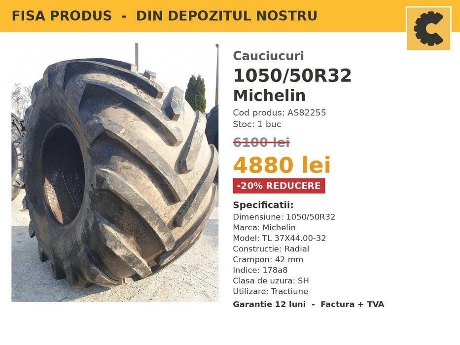 Cauciucuri 1050/50R32 Michelin Anvelope COMBINA SH Garantie Factura