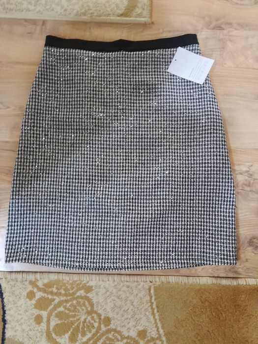 Юбка синевого и серого цветана 46 размер
