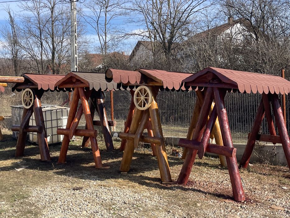 Balansoar cu legane pentru copil / leagan rustic lem.