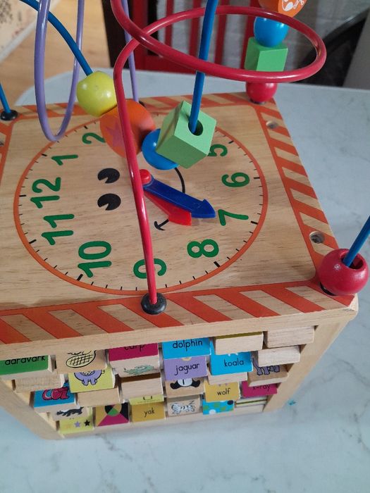 Cub educativ din lemn 20/22/35 cm