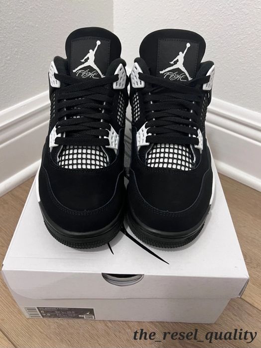 Jordan 4 White Thunder 42,43 Negru, Noi in Cutie, Livrare Rapida