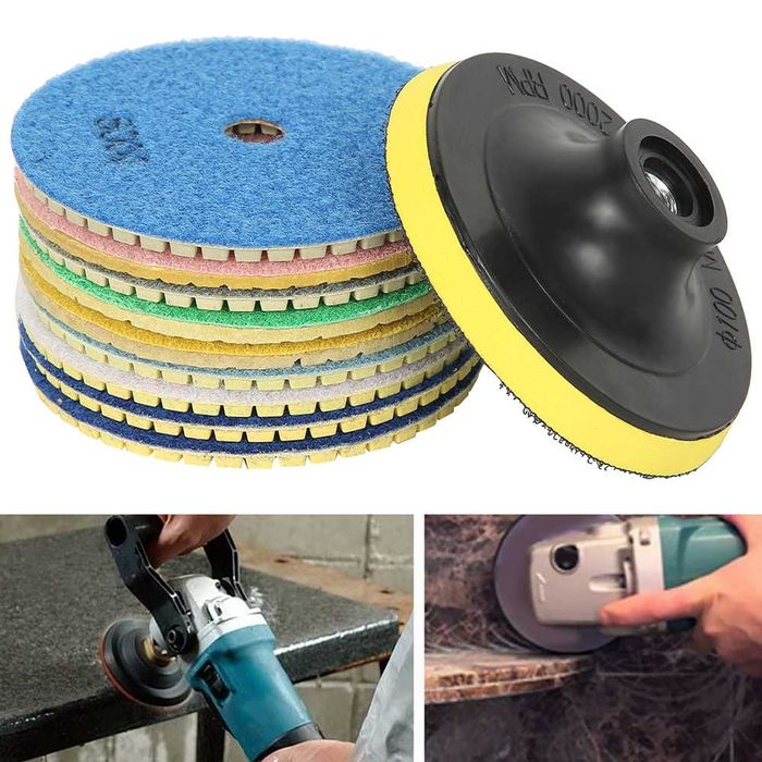 Диамантен Диск за Шлайфане и Полиране на Гранит, Мрамор и Камък