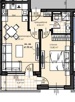 Продава се Двустаен апартамент в Асеновград - 70 кв.м за 1208 €/кв.м - Снимка #1