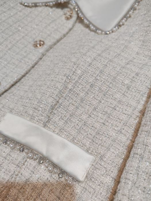 Пиджак с юбкой твидовый