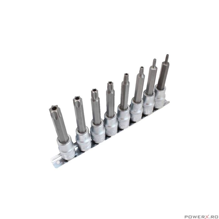 Set 8 chei Torx, L 100 mm, 1/2", cu gaura, Asta