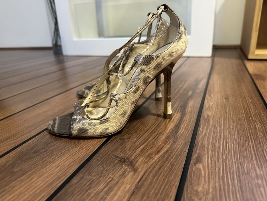 Sandale Jimmy Choo din piele de reptila 37 noi