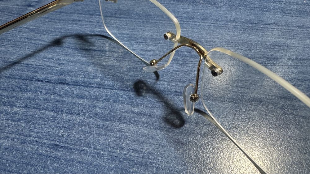 Rame ochelari vedere frameless aurii tip panthere de cartier soare