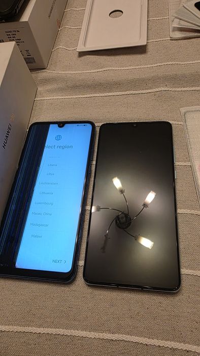 Huawei P30 si P30 Lite cutie sticla spy husa tel defect