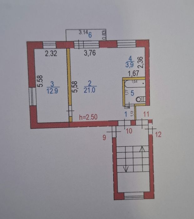 Продаётся 2 комнатная квартира