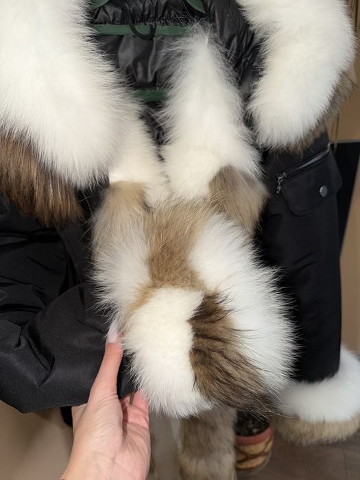 Дамско зимно яке с естествен косъм - Парка