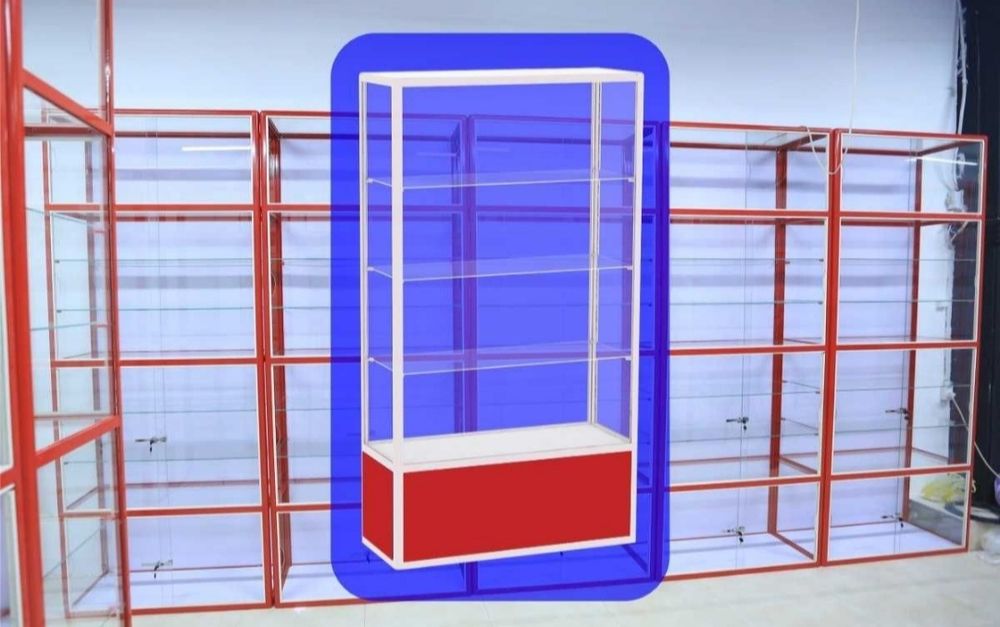 Прилавок витрина из профиля и стекла, торговые витрины для магазина
