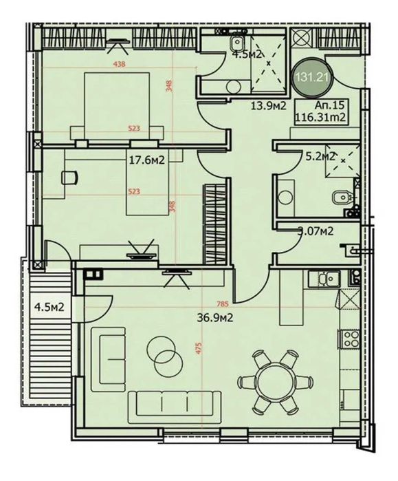 Продава се Тристаен апартамент в София, Драгалевци - 131 кв.м за 1530 €/кв.м - Снимка #5