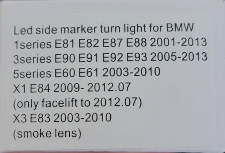 Semnalizari dinamice compatibile BMW E46 E90 E91 E92 E60 E81 E87