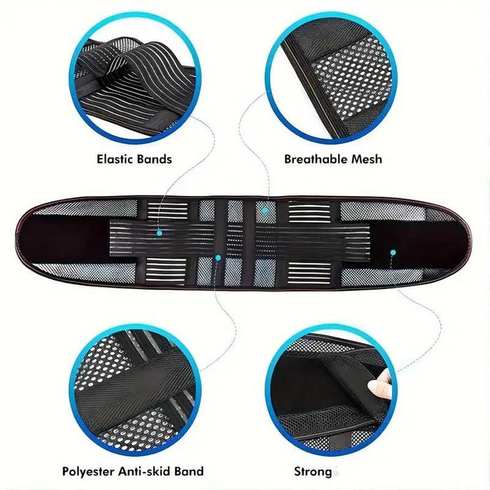 Коланза кръста с метални плъстини против дискова херния, за дископатия