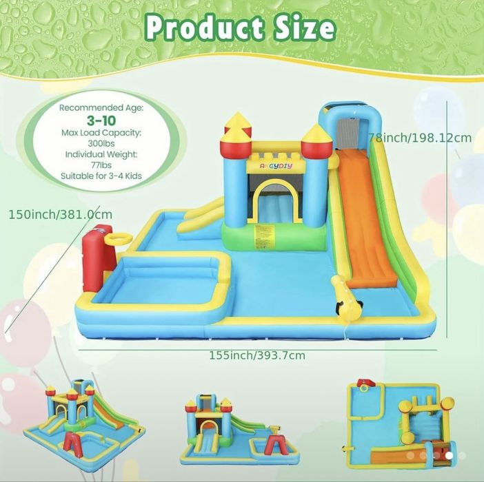 Наем на надуваем замък батут