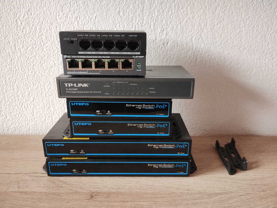 Lot 7 броя POE Switch Utepo TP-link Dahua