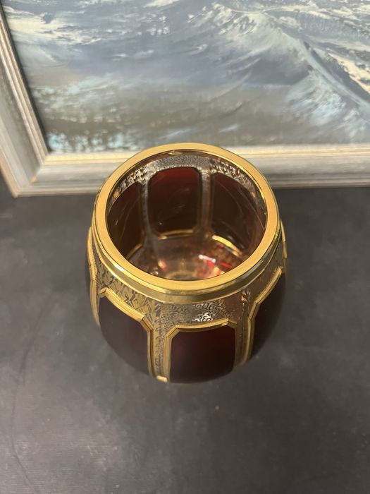 Колекционерска чаша за коняк-Moser Cabochon,Bohemian glass,Чехия