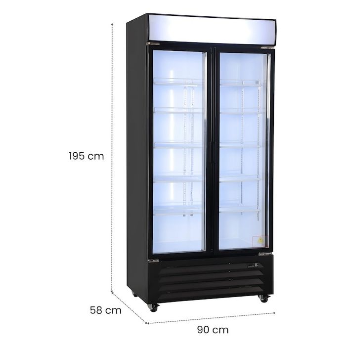 Професионална хладилна витрина с 2 врати, 590 л,STARCREST SPS-2D590DC