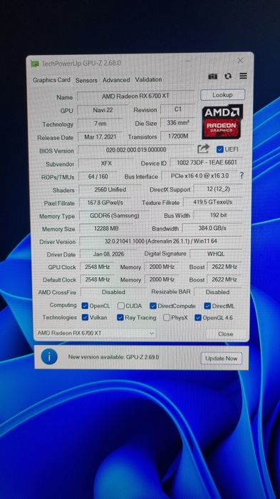 Rx 6700 xt XFX 12 gb