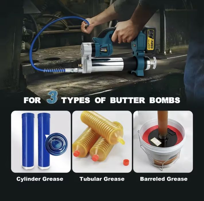 Акумулаторен такаламит GISAM 10000PSI,комплект с 2 батерии и зарядно!!