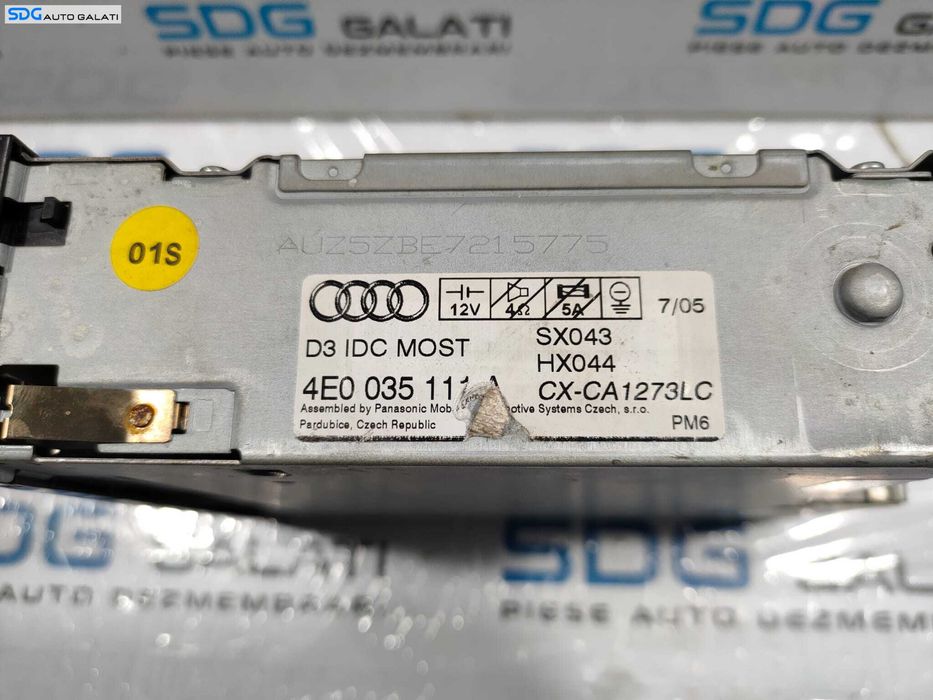 CD Changer Magazie CD-uri Audi A6 C6 4F 2004 - 2011 Cod 4E0035111A [L4820]
