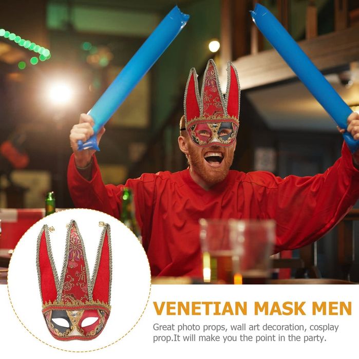 Amosfun Venetian Masquerade Masks