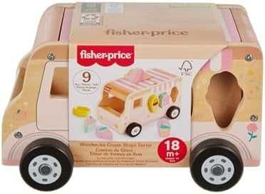 Нов Fisher-Price камион-сладолед с дървени форми за бебета 18+ месеца