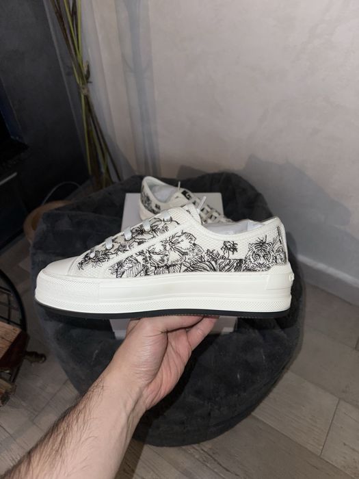 DIOR WalknDior Platform Oblique Embroidered Cotton Toile d’Jouy Voyage