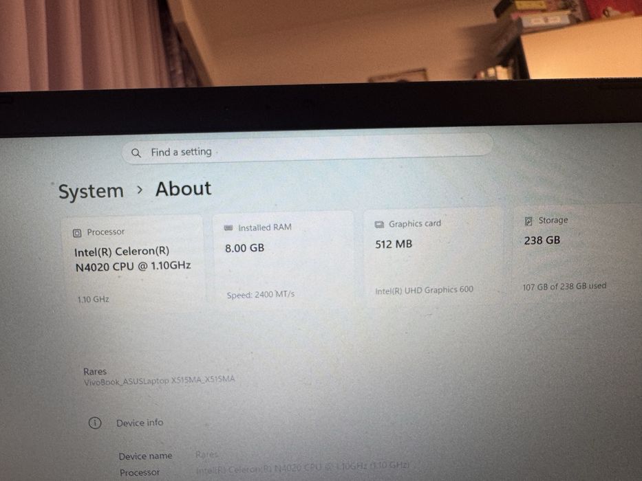 Vand laptop Asus vivobook x512ma