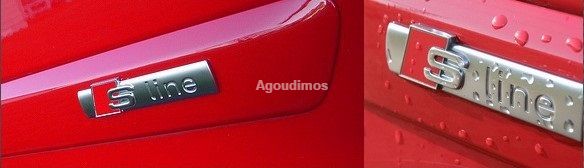 S-Line и Quattro емблема, стикер, бадж, лого за Audi, залепяща се