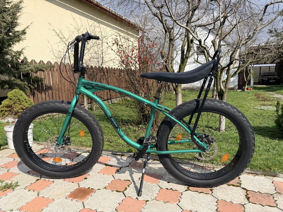 Bicicletă Pegas Cutezător EV Verde – Șa Banană – 7 Viteze – Stare Excelentă